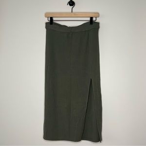 Abercrombie & Fitch Moss Rib Midi Skirt (M)